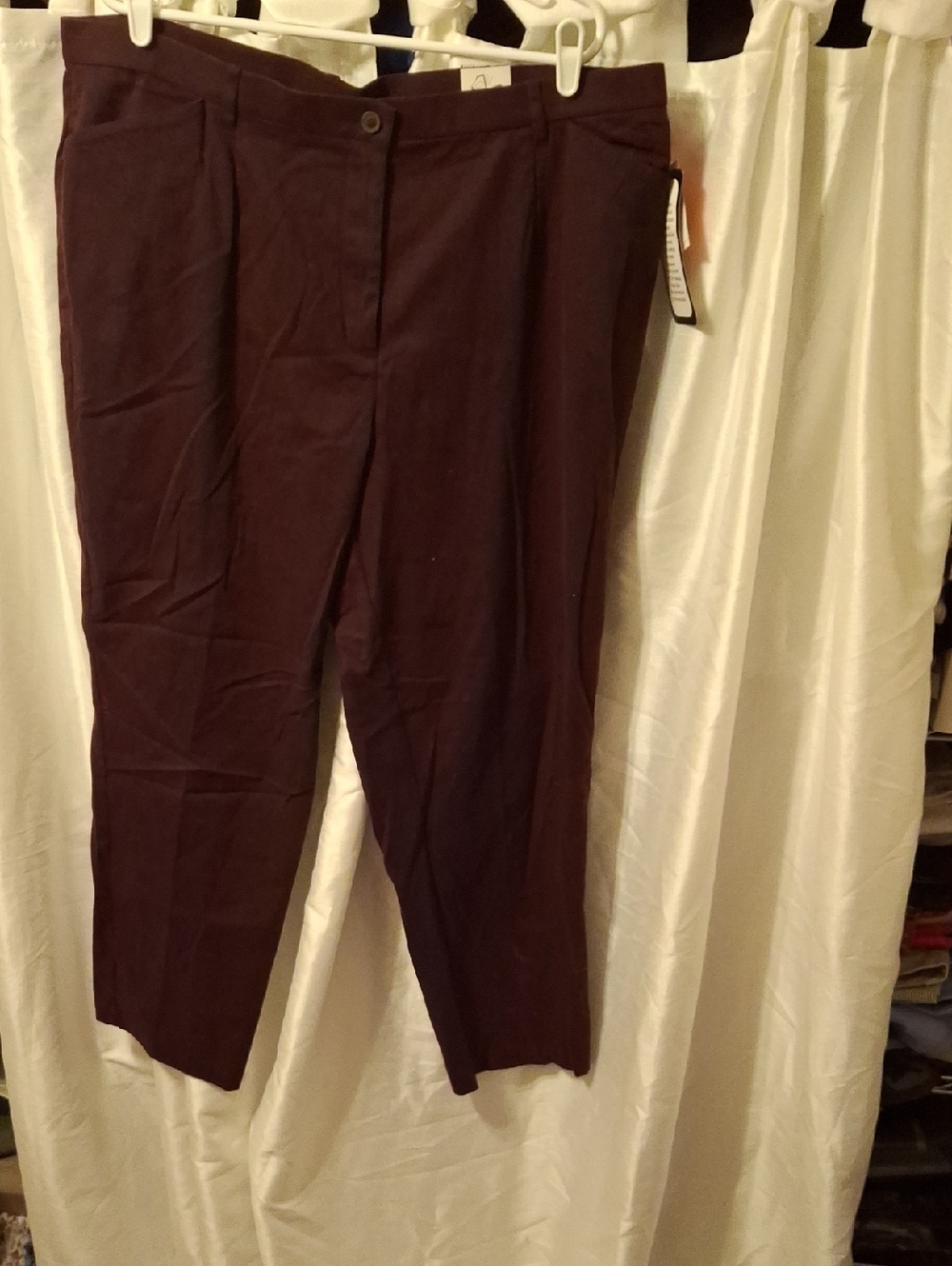 Women S Tailored Dark Plum Dress Pants